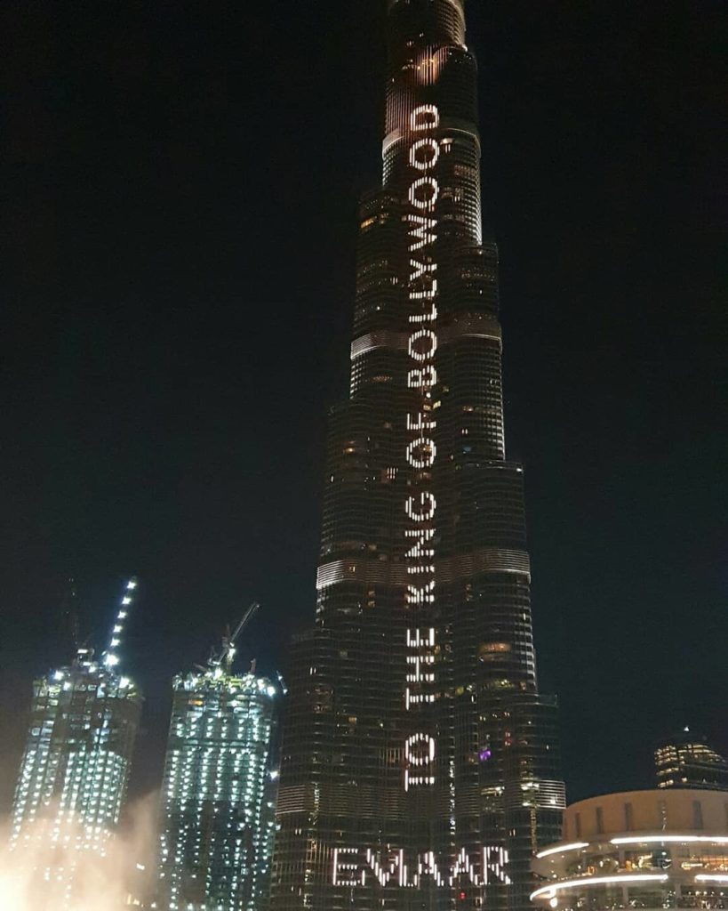 Dubai S Burj Khalifa Lights Up To Wish Shah Rukh Khan A Happy Birthday Tourismwings